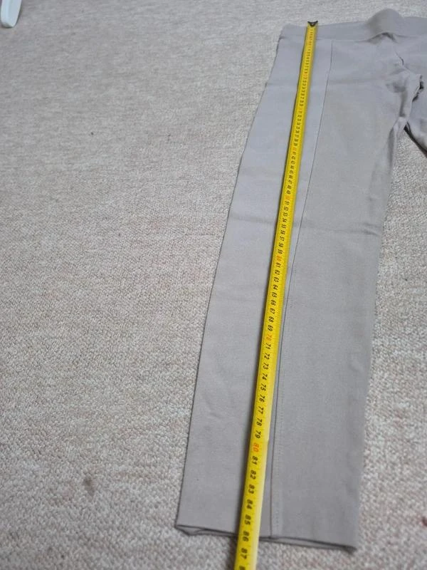 Zara Leggings Bege Efeito Couture L – photo 3